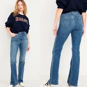 OLD NAVY High Waisted Wow Flare Jeans Womens 6 Medium Wash Casual Denim